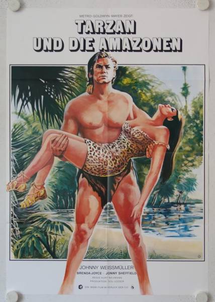 Tarzan and the Amazons re-release german movie poster